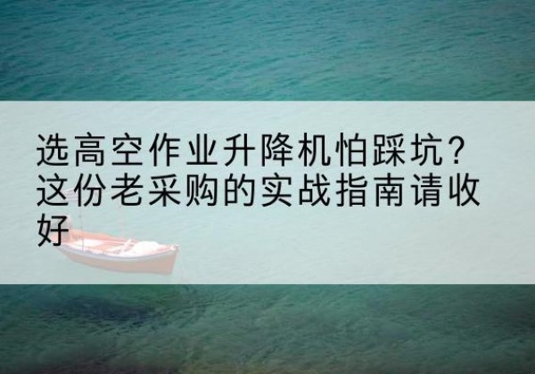 红桥区高空作业升降机厂家推荐-选高空作业升降机怕踩坑？这份老采购的实战指南请收好